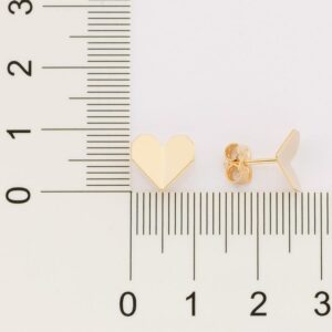 Brinco Rommanel Lançamento coração origami folheado a ouro – tam.único 5271450000
